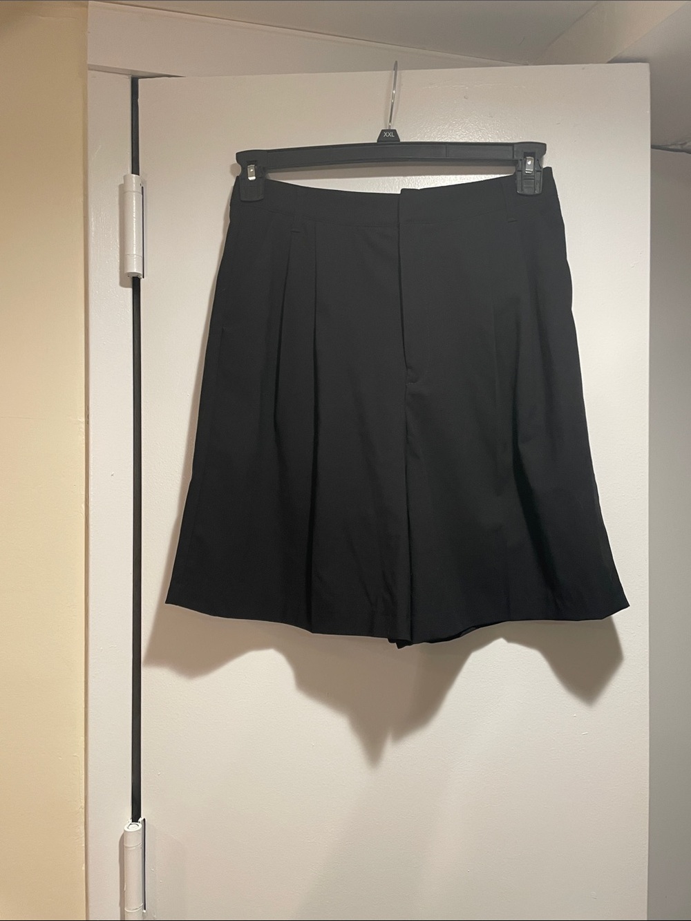 Zara Black Women's Pleated Bermuda Shorts